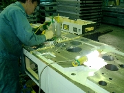 大型機械加工品誤作部肉盛り補修